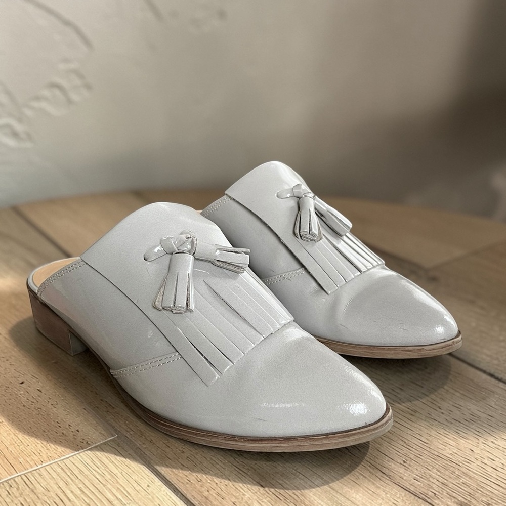 ASOS Cream Tassel Mules